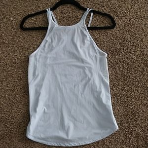 Lululemon Baby blue tank strappy netted stretchy 4/6 ?